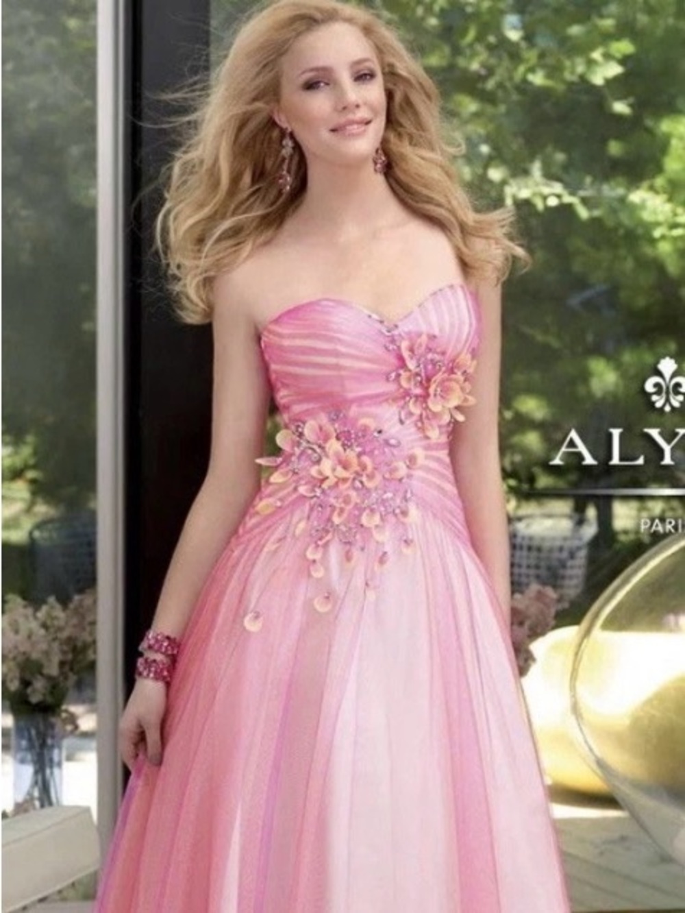 Alyce Paris Prom Dress Formal Evening Gown Style 6059 Wildrose (8), Pink Size 10